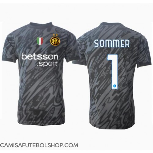 Camisa de time de futebol Inter Milan Yann Sommer #1 Goleiro Replicas 3º Equipamento 2024-25 Manga Curta